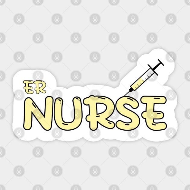 Emergency Room (ER) Nurse Yellow Sticker by MedicineIsHard